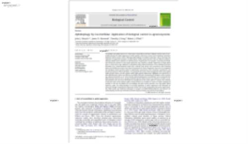 Aphidophagy by Coccinellidae: Application of biological control in agroecosystems